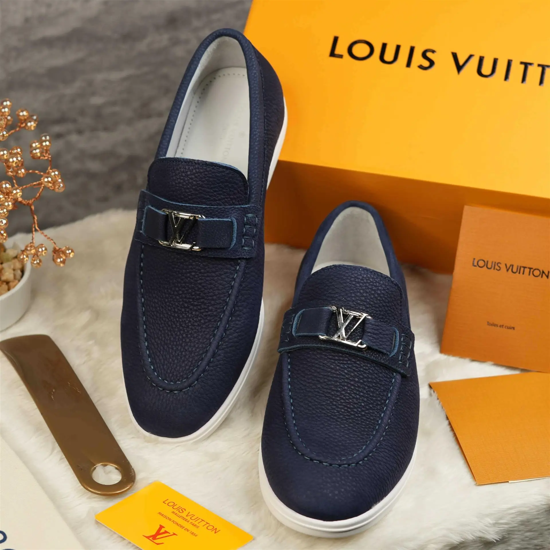 Men’s Classic Leather Loafer Shoe - Image 3