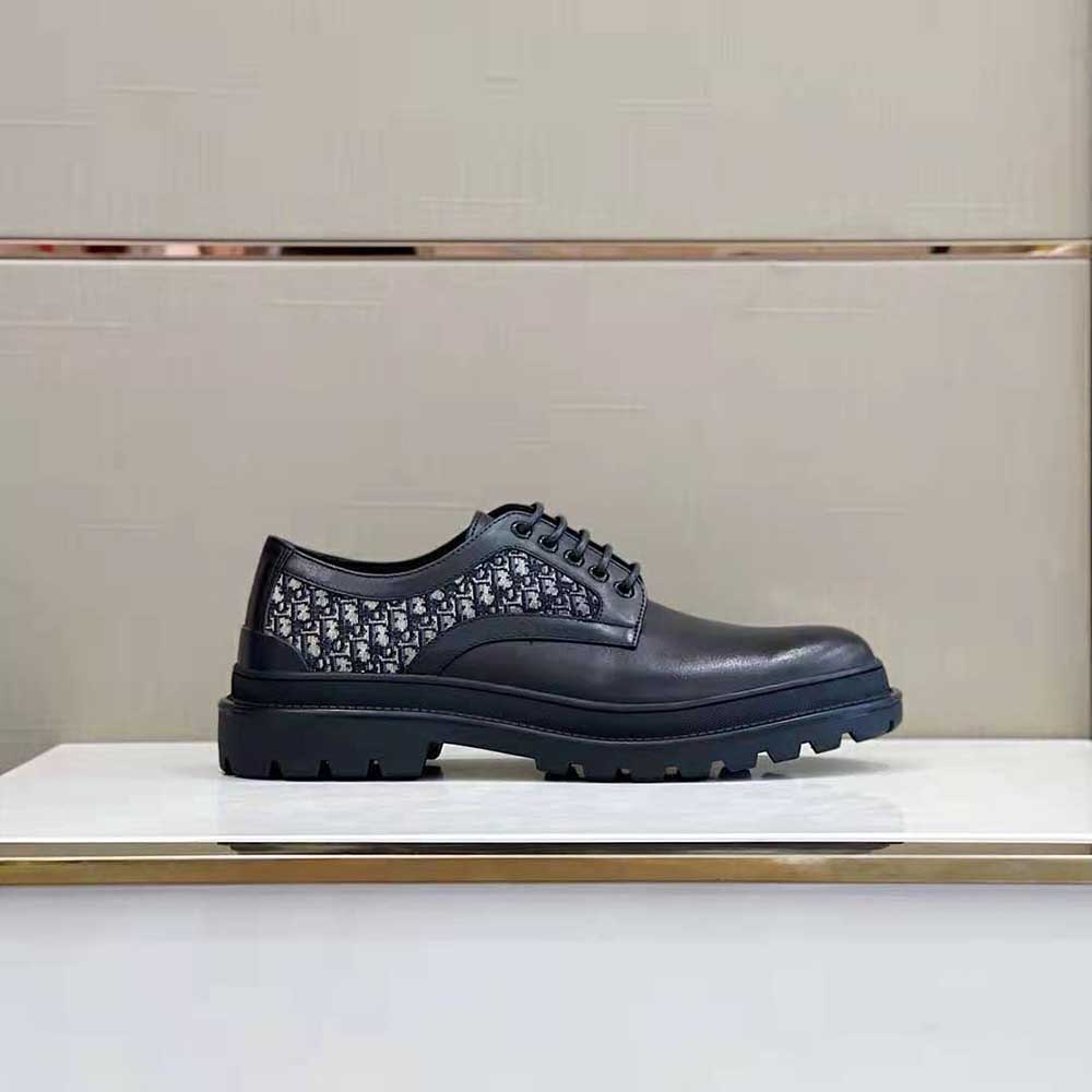 Men Explorer Derby Shoe – Black Smooth Calfskin - Image 4