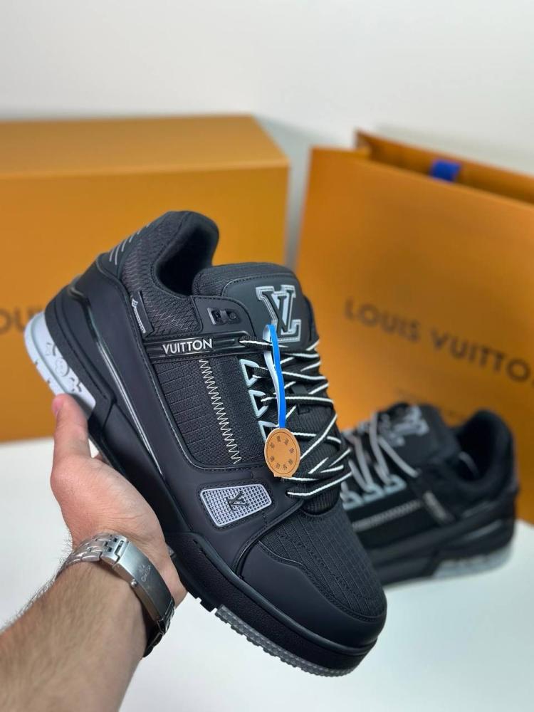 Men’s Black Sneakers Lace-Up Trainer Shoe - Image 2