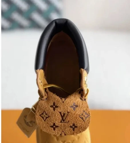 6-Inch Wheat Premium Ankle Embossed Monogram Leather Boots - Image 3