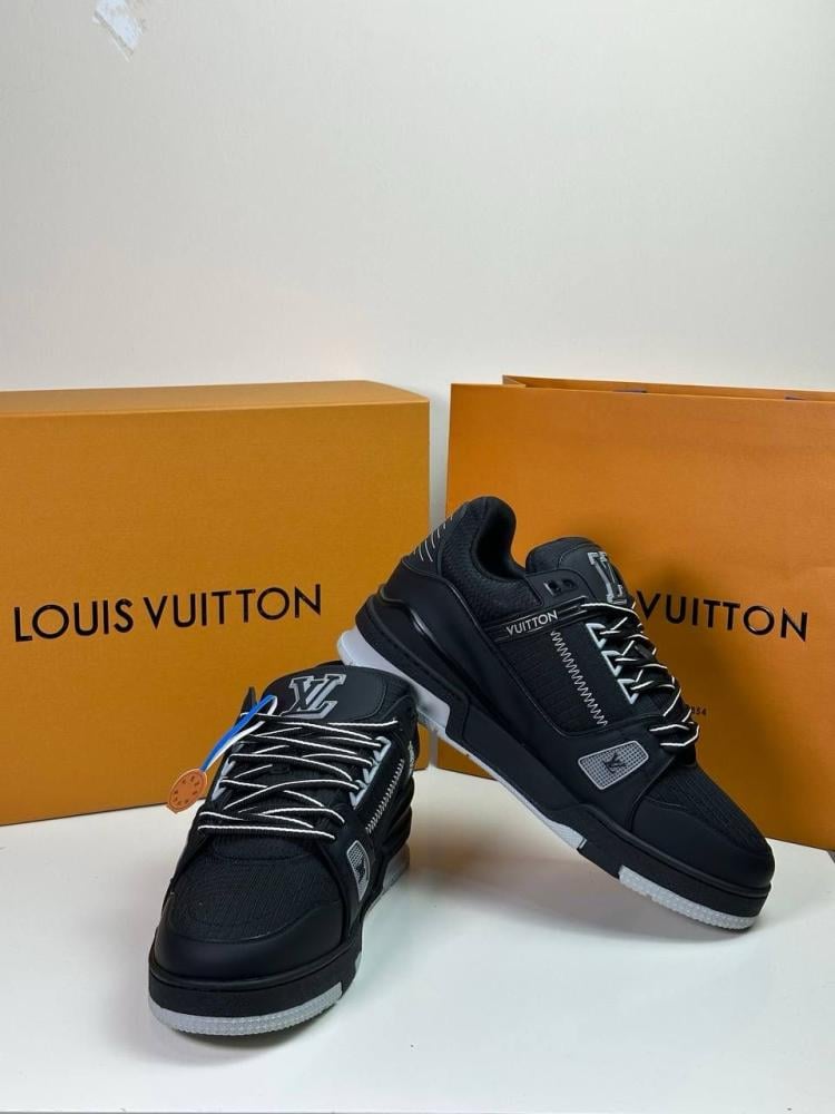 Men’s Black Sneakers Lace-Up Trainer Shoe - Image 3